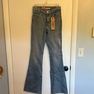 Levi's Women's Light Blue High Flare Jeans